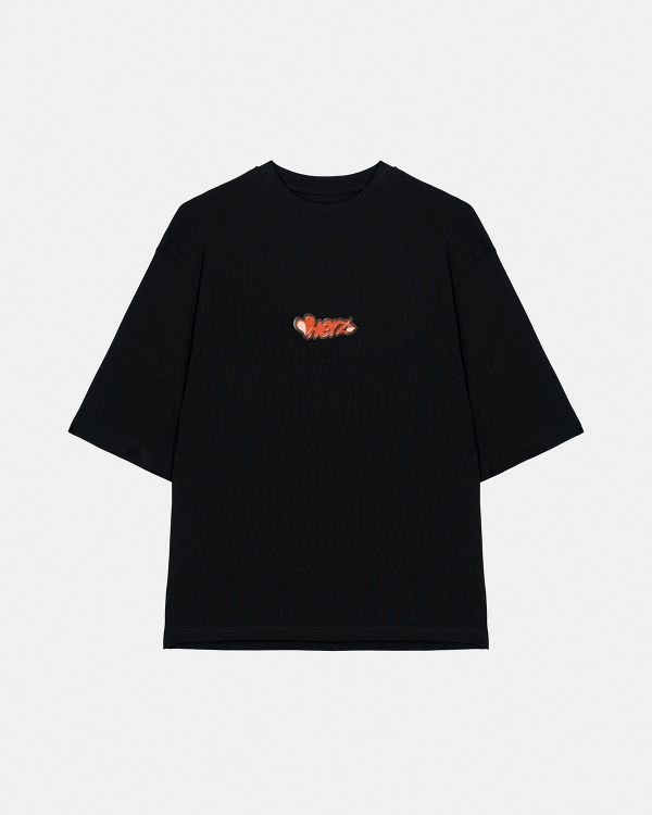 Oversize Tee Herz Black