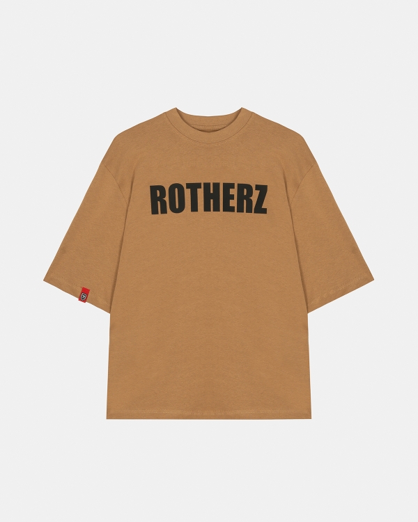 Oversized Tee Basic Brown...